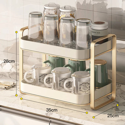 Accessoires pour la maison Supports de rangement Tasse sponse en silicone à 2 niveaux Porte-table à vaisselle Porte-égouttoir pour tasse à vin en plastique pour cuisine N&M