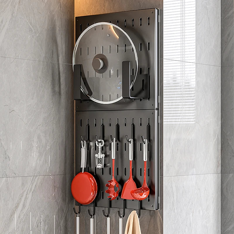 Accessoires pour la maison Suspendu en acier inoxydable Cuisine Organisateur de légumes Ensemble de rangement Armoires Paniers Étagère Conteneurs Porte-vaisselle N&M