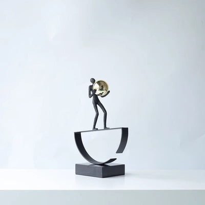 Figurines de sport acrobatiques abstraites Sculpture de personnage de bureau Artisanat en résine pour la maison N&M