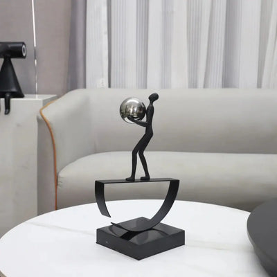 Figurines de sport acrobatiques abstraites Sculpture de personnage de bureau Artisanat en résine pour la maison N&M
