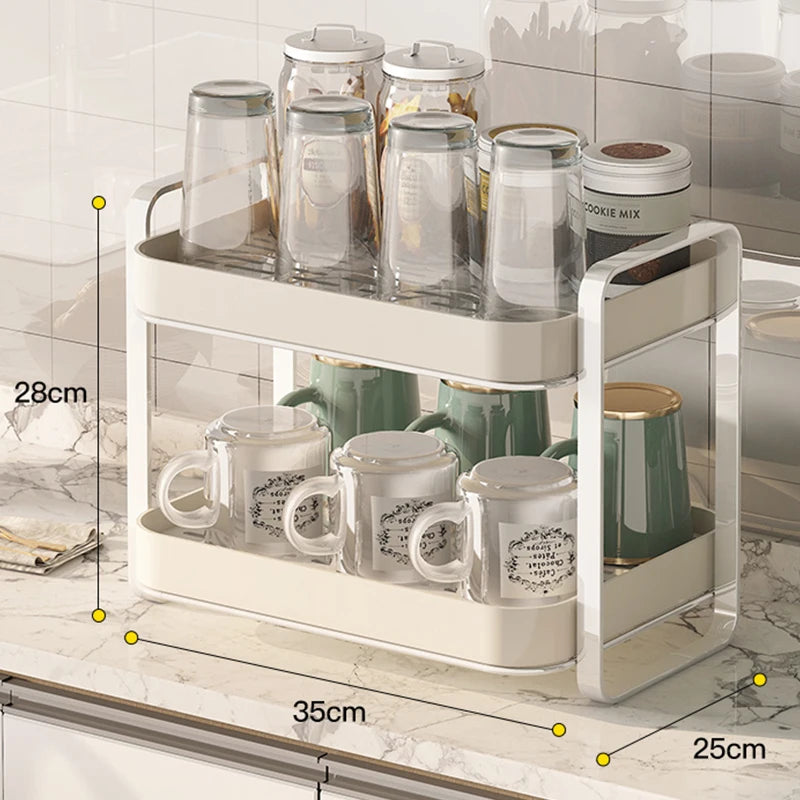 Accessoires pour la maison Supports de rangement Tasse sponse en silicone à 2 niveaux Porte-table à vaisselle Porte-égouttoir pour tasse à vin en plastique pour cuisine N&M