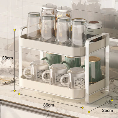 Accessoires pour la maison Supports de rangement Tasse sponse en silicone à 2 niveaux Porte-table à vaisselle Porte-égouttoir pour tasse à vin en plastique pour cuisine N&M