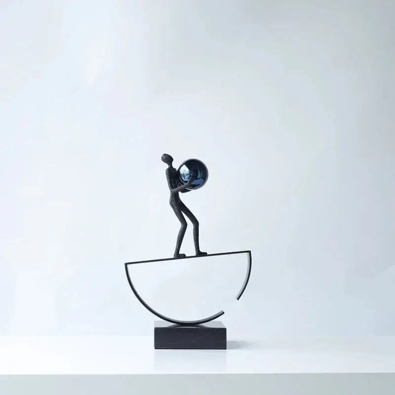 Figurines de sport acrobatiques abstraites Sculpture de personnage de bureau Artisanat en résine pour la maison N&M