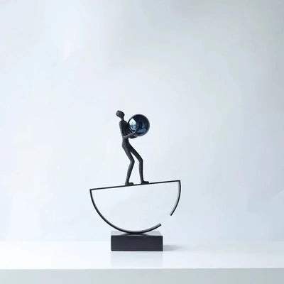 Figurines de sport acrobatiques abstraites Sculpture de personnage de bureau Artisanat en résine pour la maison N&M