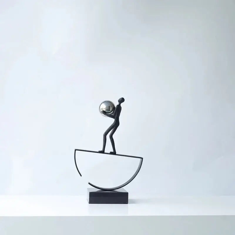 Figurines de sport acrobatiques abstraites Sculpture de personnage de bureau Artisanat en résine pour la maison N&M