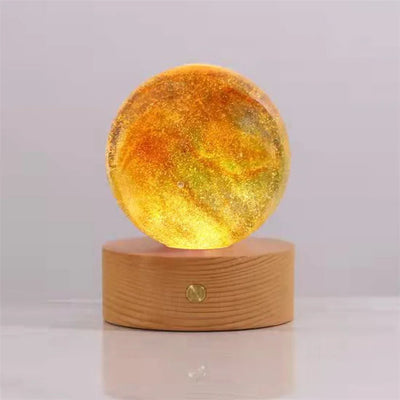 Petits accents décoratifs Designs Lune Système solaire Ornement de boule de cristal lumineux Cadeau d’anniversaire Led Night Light Accessoires pour la maison N&M