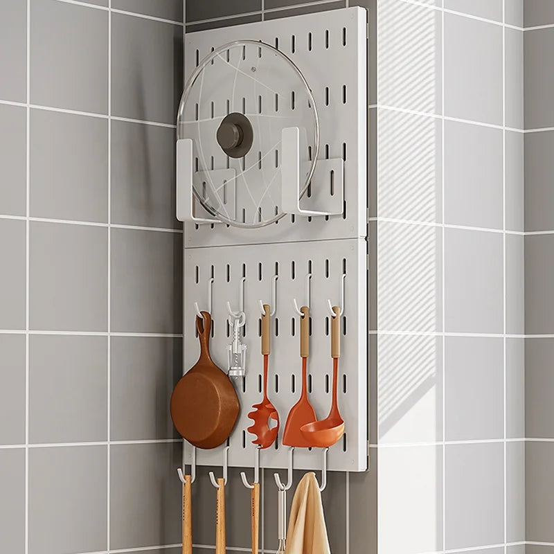 Accessoires pour la maison Suspendu en acier inoxydable Cuisine Organisateur de légumes Ensemble de rangement Armoires Paniers Étagère Conteneurs Porte-vaisselle N&M