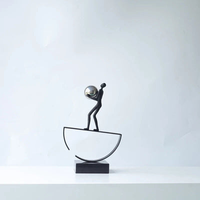 Figurines de sport acrobatiques abstraites Sculpture de personnage de bureau Artisanat en résine pour la maison N&M