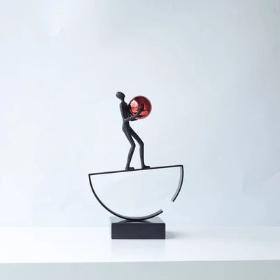 Figurines de sport acrobatiques abstraites Sculpture de personnage de bureau Artisanat en résine pour la maison N&M