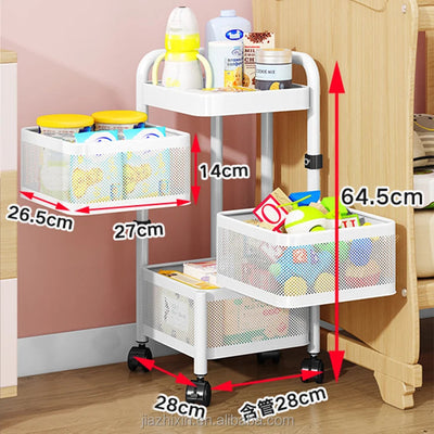 Accessoires pour la maison Organisateur de légumes de cuisine en acier inoxydable Rangement Armoire rotative Paniers Yawen Boîtes Étagères Conteneurs N&M