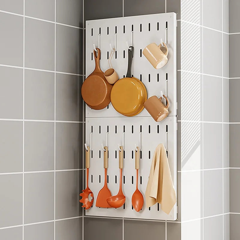 Accessoires pour la maison Suspendu en acier inoxydable Cuisine Organisateur de légumes Ensemble de rangement Armoires Paniers Étagère Conteneurs Porte-vaisselle N&M