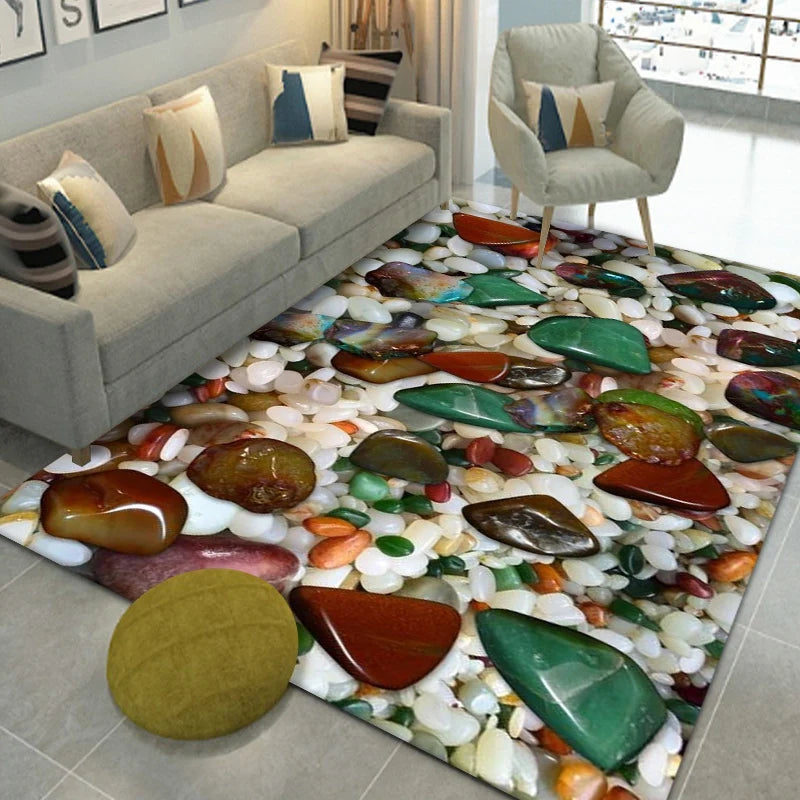Grands tapis  géométriques en polyester modernes sur mesure Accessoires de maison simples N&M