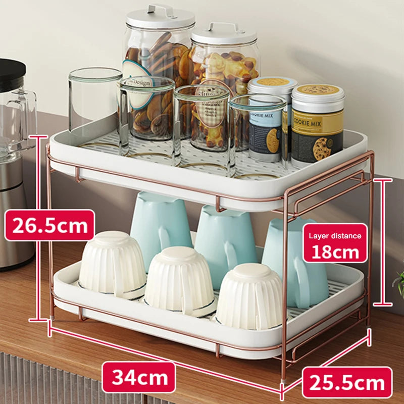Accessoires pour la maison Supports de rangement Tasse sponse en silicone à 2 niveaux Porte-table à vaisselle Porte-égouttoir pour tasse à vin en plastique pour cuisine N&M