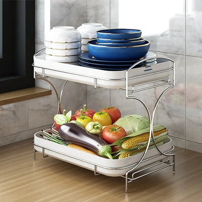 Accessoires pour la maison Supports de rangement Tasse sponse en silicone à 2 niveaux Porte-table à vaisselle Porte-égouttoir pour tasse à vin en plastique pour cuisine N&M