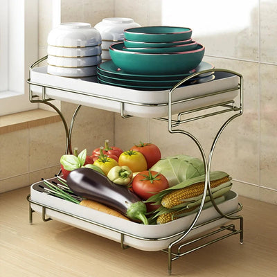 Accessoires pour la maison Supports de rangement Tasse sponse en silicone à 2 niveaux Porte-table à vaisselle Porte-égouttoir pour tasse à vin en plastique pour cuisine N&M