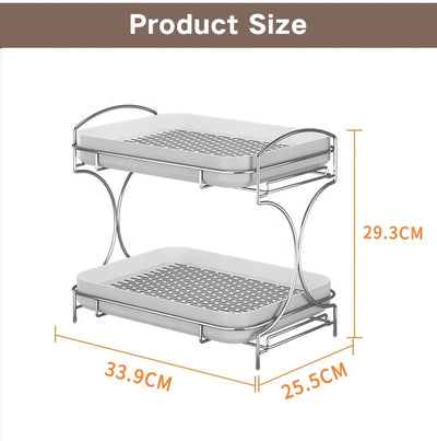 Accessoires pour la maison Supports de rangement Tasse sponse en silicone à 2 niveaux Porte-table à vaisselle Porte-égouttoir pour tasse à vin en plastique pour cuisine N&M