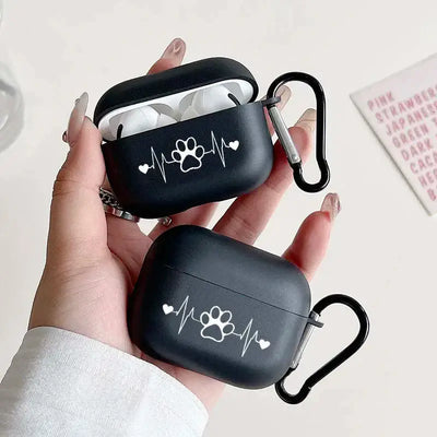Creative Paw Print Jumping Pattern Étui de protection pour casque sans fil pour Airpods 4 3 1/2 Pro 2 et Pro TPU Étui pour écouteurs élégants N&M