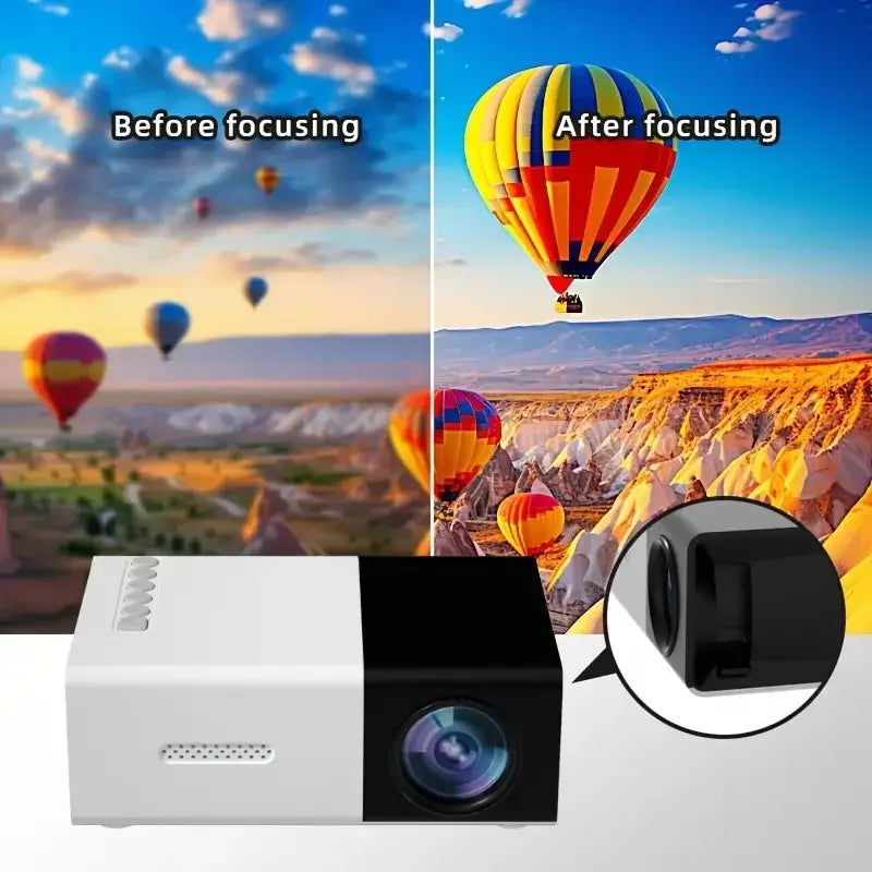 Hd 1080P Portable Smart Projector - Ideal for home theater and outdoor use, compatible with mobile phones perfect for parties N&M