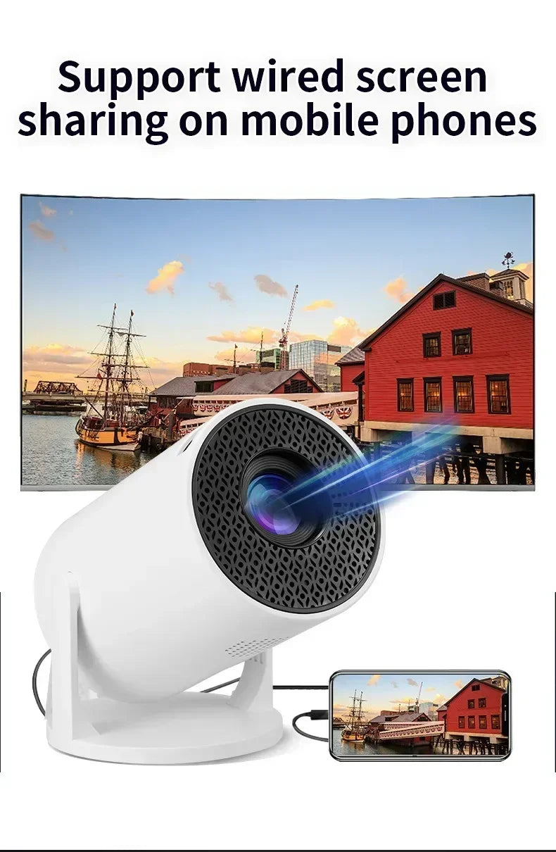 Projector  270° Adjustable LED 1080P Portable Movie Projector for Android Phone USB TV Stick Laptop N&M