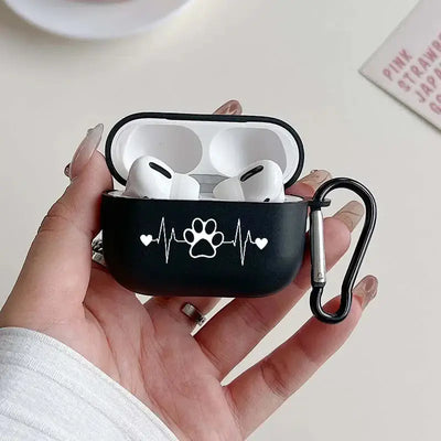 Creative Paw Print Jumping Pattern Étui de protection pour casque sans fil pour Airpods 4 3 1/2 Pro 2 et Pro TPU Étui pour écouteurs élégants N&M