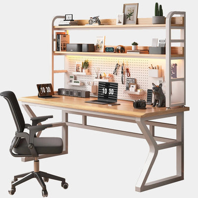Bureau Gaming & Télétravail – Table d’Ordinateur Design Ergonomique pour Gamer & Bureau N&M