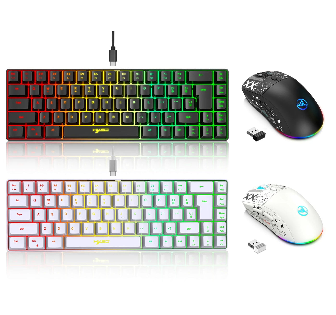 60 % de jeu Ensemble combiné clavier et souris gamer clavier blanc combo ordinateur claviers filaires souris bureau teclado pour ordinateur portable pc N&M