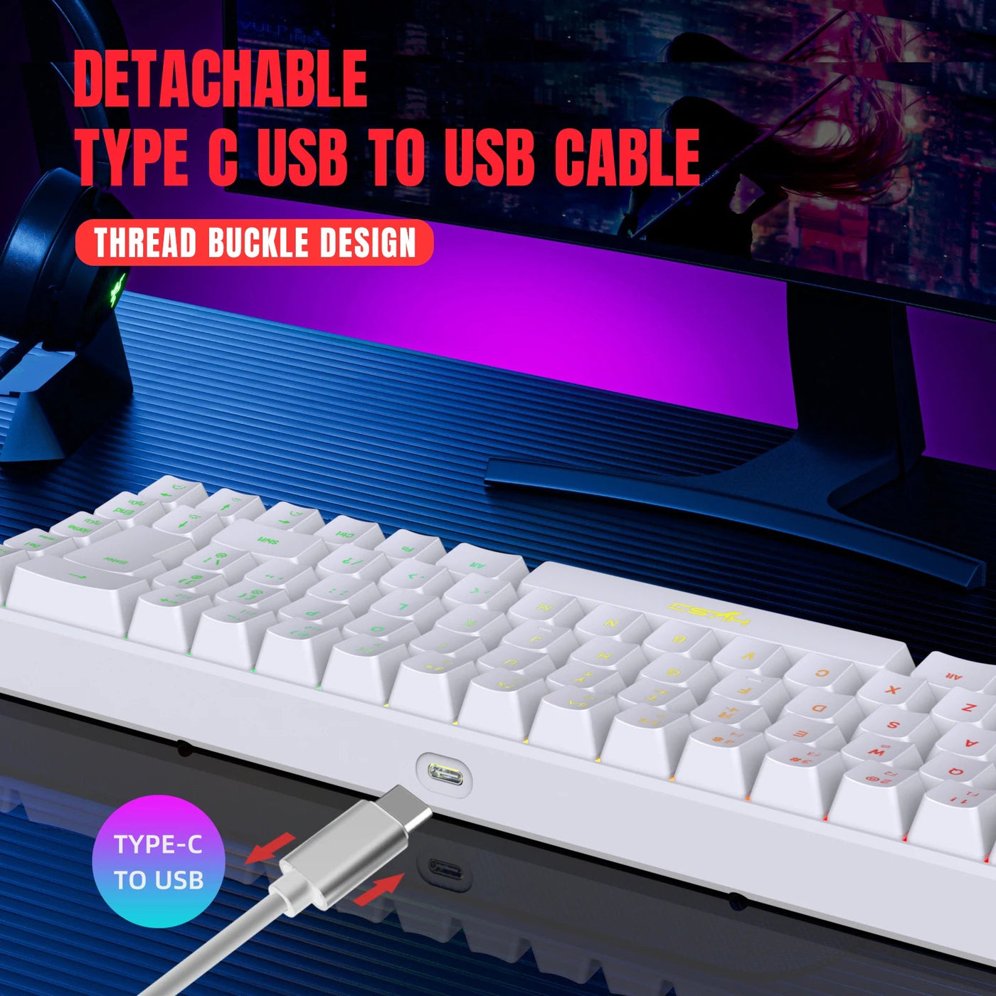 60 % de jeu Ensemble combiné clavier et souris gamer clavier blanc combo ordinateur claviers filaires souris bureau teclado pour ordinateur portable pc N&M