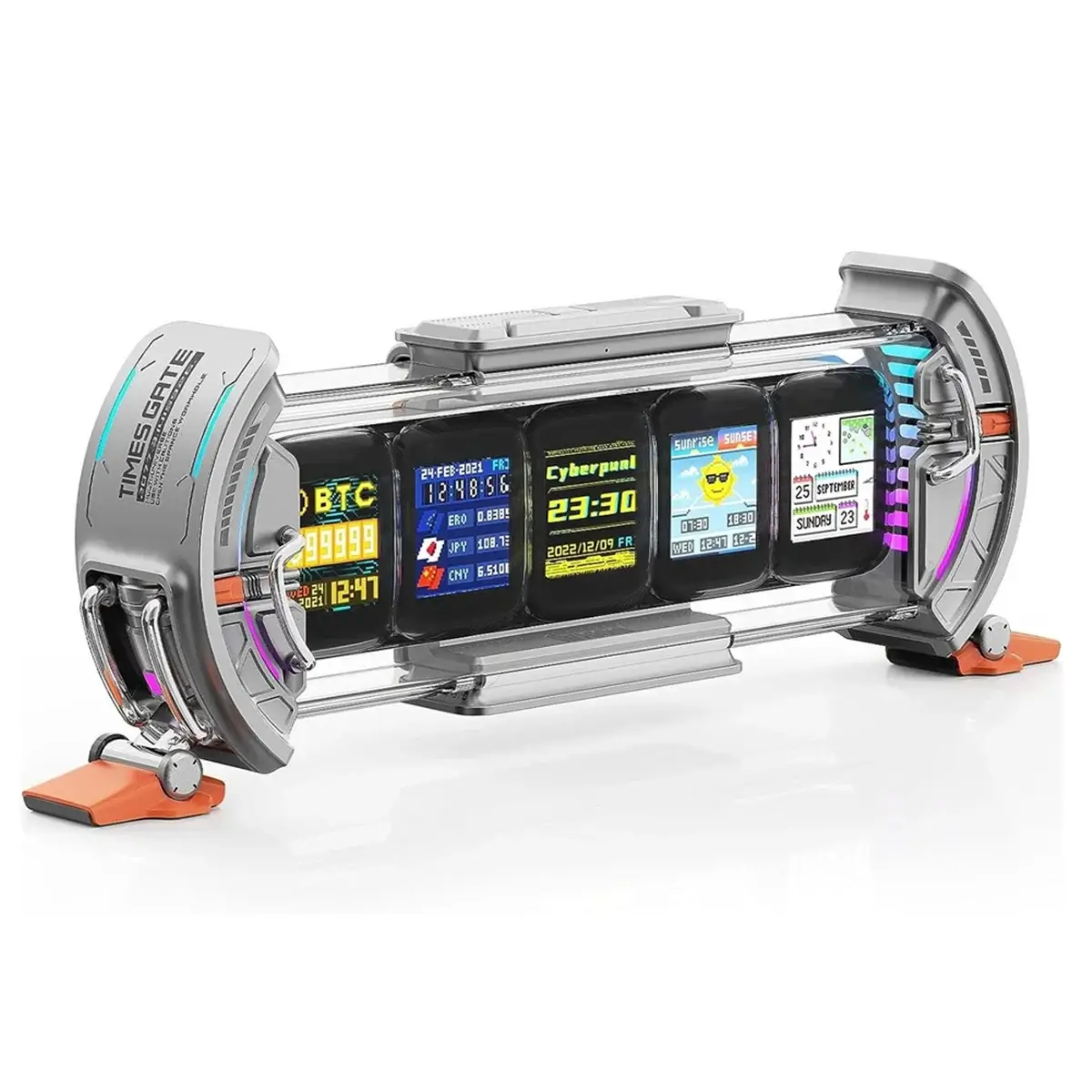 Décor de jeu Configuration de jeu Horloge numérique avec contrôle Smart APP, connexion WiFi, écran LED RVB, tableau de bord personnalisé, Pixel Art N&M