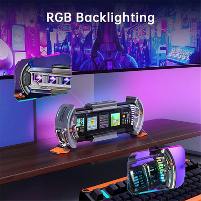 Décor de jeu Configuration de jeu Horloge numérique avec contrôle Smart APP, connexion WiFi, écran LED RVB, tableau de bord personnalisé, Pixel Art N&M