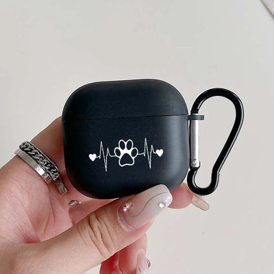 Creative Paw Print Jumping Pattern Étui de protection pour casque sans fil pour Airpods 4 3 1/2 Pro 2 et Pro TPU Étui pour écouteurs élégants N&M