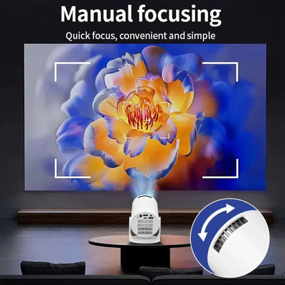Projector  270° Adjustable LED 1080P Portable Movie Projector for Android Phone USB TV Stick Laptop N&M