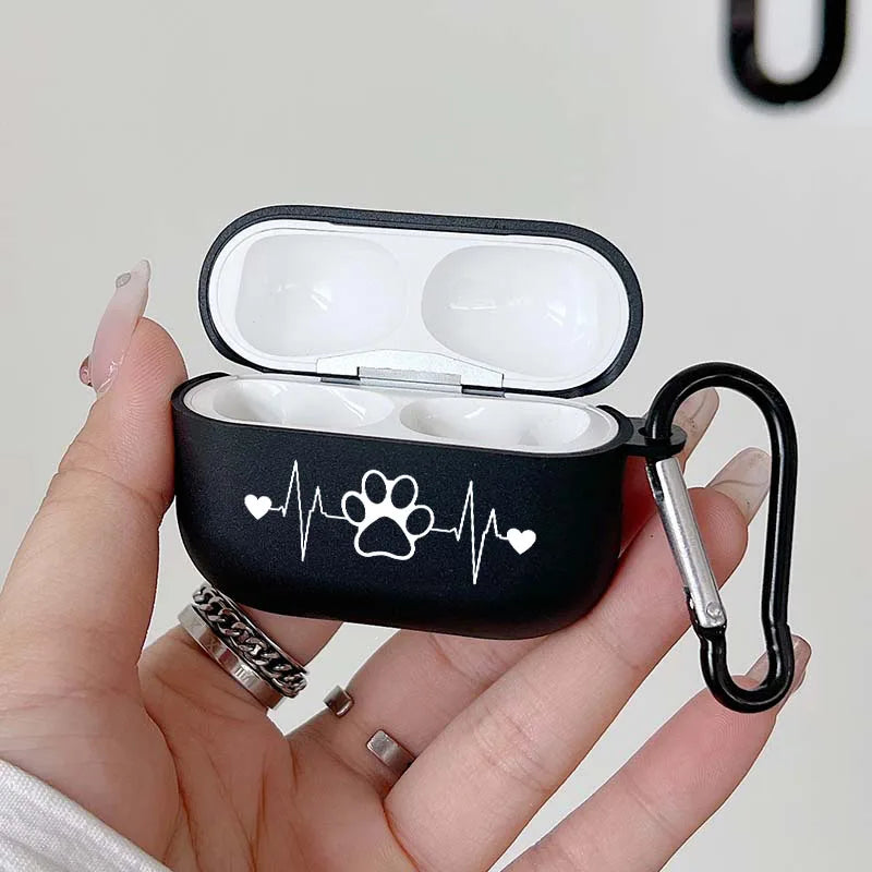 Creative Paw Print Jumping Pattern Étui de protection pour casque sans fil pour Airpods 4 3 1/2 Pro 2 et Pro TPU Étui pour écouteurs élégants N&M