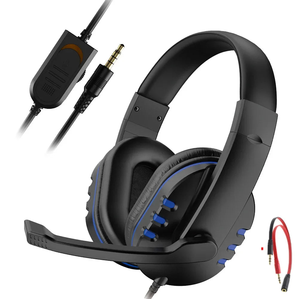 Casque de jeu Casque Gamer filaire de 3,5 mm avec microphone Contrôle du volume Casque Gamer pour Xbox PS4 PC N&M