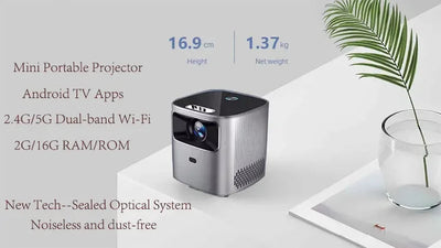 ProjectorT8 Android Mini Projector 4K 5G WiFi 2+16G 5800 Lumens 720P 1080P Full HD LCD LED Home Theater 3D Projector Portable Be N&M