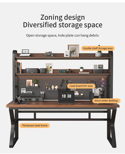 Bureau Gaming & Télétravail – Table d’Ordinateur Design Ergonomique pour Gamer & Bureau N&M