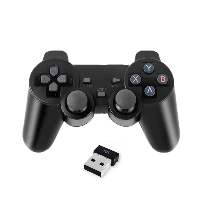 Ensemble de manettes de jeu sans fil 2.4G 2-Pack - Joystick USB Plug & Play pour PC/Android TV/Switch, poignée ergonomique N&M