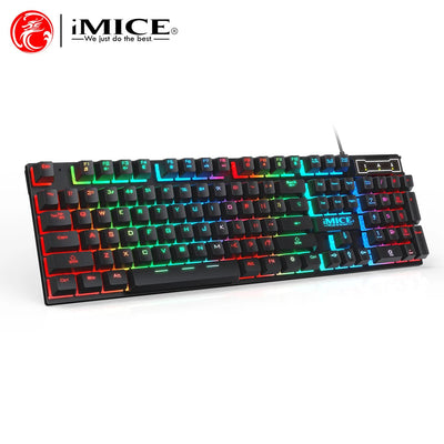 Ergonomie Clavier rétroéclairé Clavier de jeu filaire étanche Ensemble de clavier et de souris lumineux pour ordinateur portable Gamer PC N&M