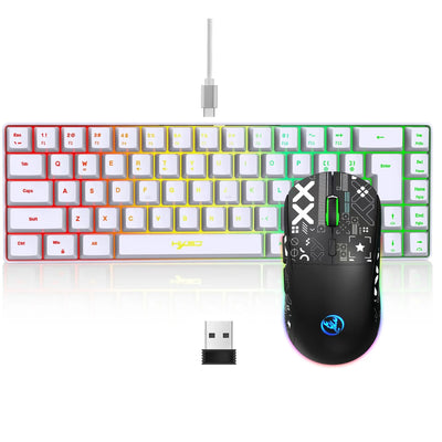 60 % de jeu Ensemble combiné clavier et souris gamer clavier blanc combo ordinateur claviers filaires souris bureau teclado pour ordinateur portable pc N&M