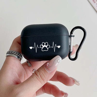 Creative Paw Print Jumping Pattern Étui de protection pour casque sans fil pour Airpods 4 3 1/2 Pro 2 et Pro TPU Étui pour écouteurs élégants N&M
