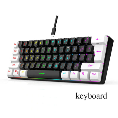 Ensembles de clavier et de souris 60 % de jeux RVB avec claviers souris combo pc kit gamer rétroéclairé mini 61 touches ordinateur filaire ensemble clavier N&M