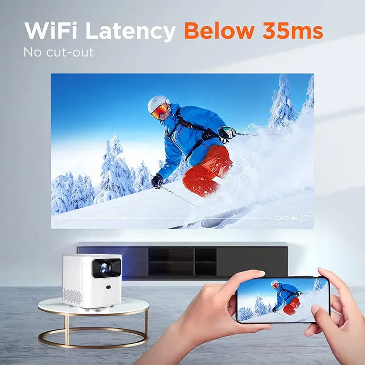 ProjectorT8 Android Mini Projector 4K 5G WiFi 2+16G 5800 Lumens 720P 1080P Full HD LCD LED Home Theater 3D Projector Portable Be N&M