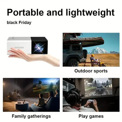 Hd 1080P Portable Smart Projector - Ideal for home theater and outdoor use, compatible with mobile phones perfect for parties N&M
