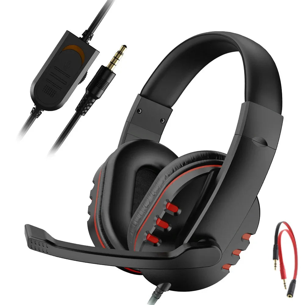 Casque de jeu Casque Gamer filaire de 3,5 mm avec microphone Contrôle du volume Casque Gamer pour Xbox PS4 PC N&M