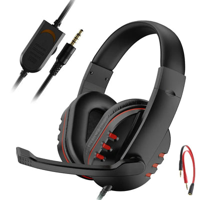 Casque de jeu Casque Gamer filaire de 3,5 mm avec microphone Contrôle du volume Casque Gamer pour Xbox PS4 PC N&M