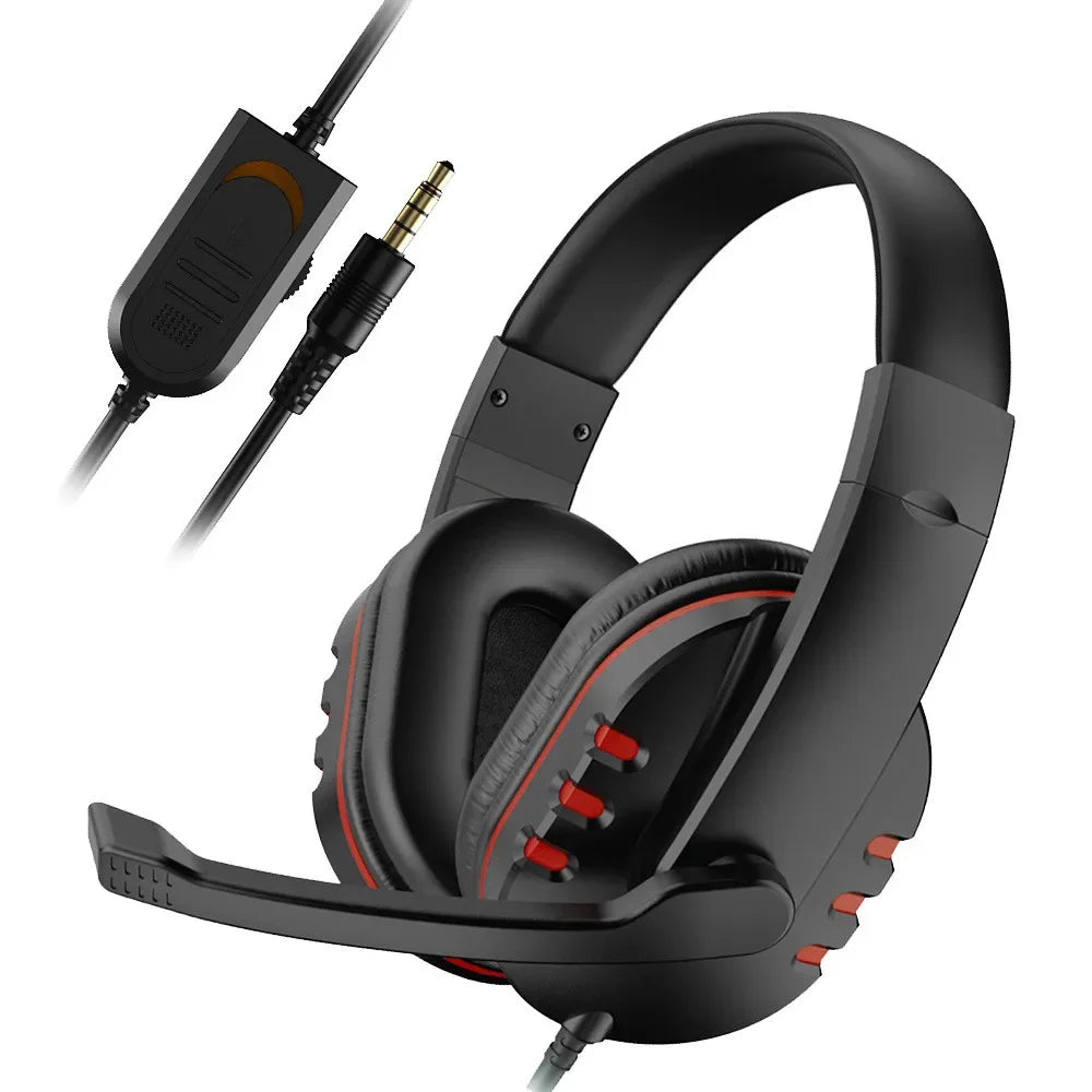 Casque de jeu Casque Gamer filaire de 3,5 mm avec microphone Contrôle du volume Casque Gamer pour Xbox PS4 PC N&M