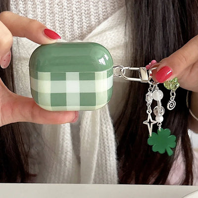Boîte de chargement pour casque à grille verte sans fil pour AirPods 4 Pro 3 2 1 Étui d’écouteurs en silicone souple pour Airpods Pro 2 2ème N&M