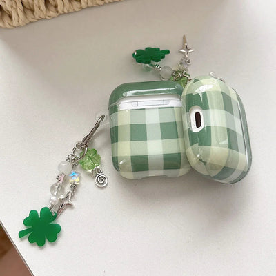 Boîte de chargement pour casque à grille verte sans fil pour AirPods 4 Pro 3 2 1 Étui d’écouteurs en silicone souple pour Airpods Pro 2 2ème N&M