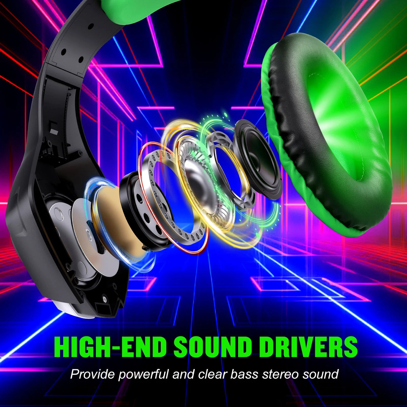 Casque de jeu GS400 avec microphone antibruit, basses fortes, son stéréo, casque de jeu filaire pour PS4, PS5, Xbox One, Sw N&M