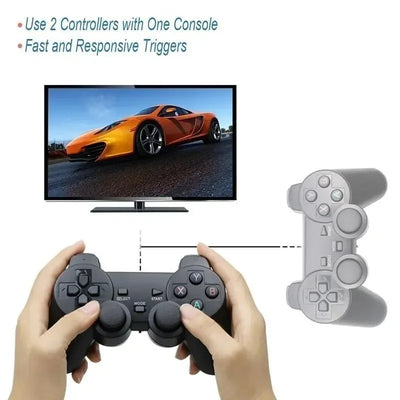 Ensemble de manettes de jeu sans fil 2.4G 2-Pack - Joystick USB Plug & Play pour PC/Android TV/Switch, poignée ergonomique N&M