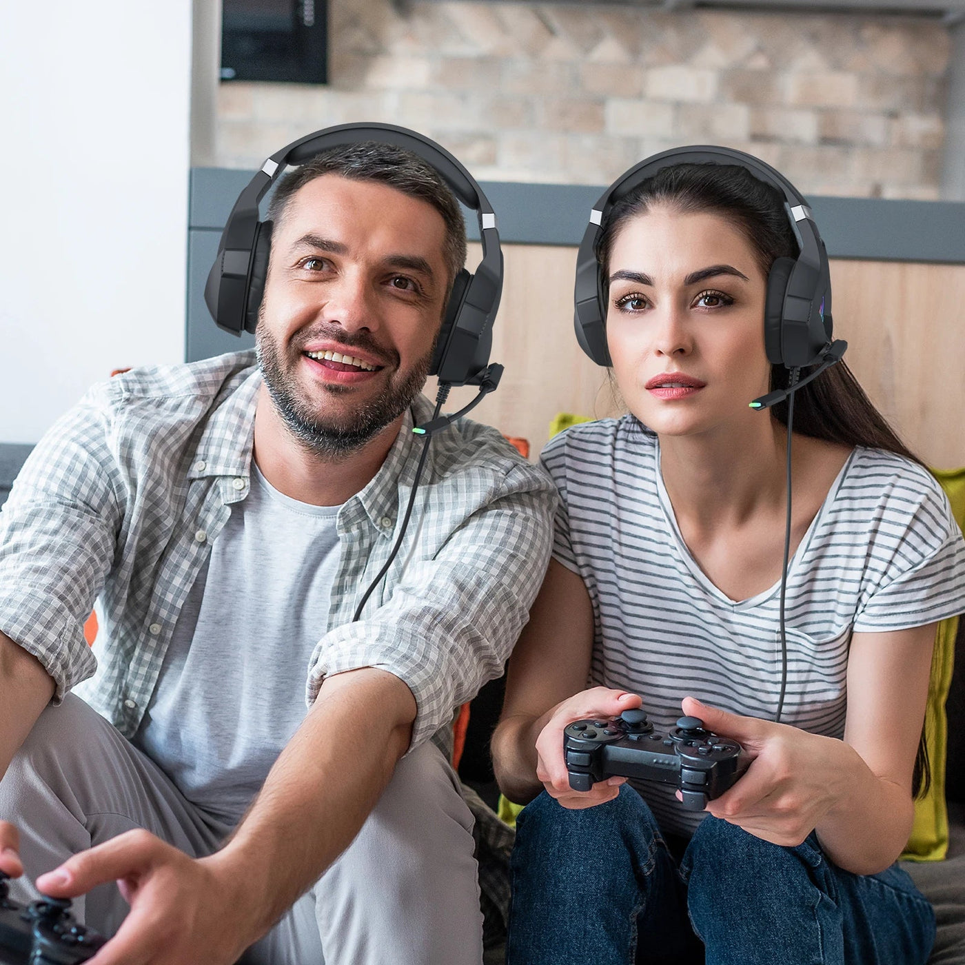 Casque de jeu filaire GS450 avec micro antibruit Lumière LED Son stéréo pour PS4 PC Xbox One Switch PS5 Controller N&M